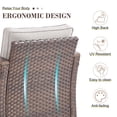 thumbnail image 4 of POCASSY Swivel Patio Chairs Swivel Rocker Set of 2, Dark Brown Hand-Brushed Arms 360° Swivel Glider Chairs with All Weather Brown Wicker & 4" Cushion for Porch Balcony in Beige, 4 of 10