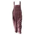 thumbnail image 5 of SNOWSONG Jumpsuits for Women, Corduroy Overalls for Women Casual Adjustable Jumpsuit with Pockets, Denim Jumpsuits, Baggy Jumpsuits for Women Red 5XL, 5 of 6