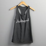 Wedding Hashtag Charcoal Racerback Tank