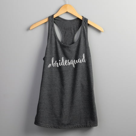 Wedding Hashtag Charcoal Racerback Tank