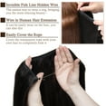 thumbnail image 5 of SEGO Wire in Human Hair Extensions Hidden Hair Extensions with Invisible Band Translucent Fish Line Hairpiece without Clip, 5 of 8