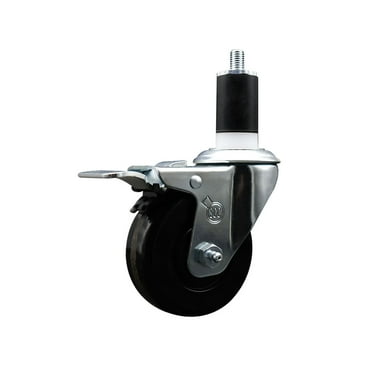 3.5 Inch Phenolic Swivel 1-1/2 Inch Expanding Stem Caster Total Lock Brake SCC