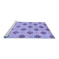 thumbnail image 2 of Ahgly Company Machine Washable Indoor Square Abstract Blue Modern Area Rugs, 3' Square, 2 of 4
