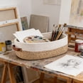 thumbnail image 3 of Multifunctional Weaving Storage Basket for Bathroom, Living Room, and Bedroom – Elegant Decorative Organizer for Toilet Tank, Countertops, and Home Decor Solutions, 3 of 5