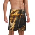 thumbnail image 6 of Mens Pajama Shorts, Cool Sunglasses Elephant Art Sleep Shorts Men Pajama Bottoms Lounge PJ Shorts with Pockets, 6 of 6