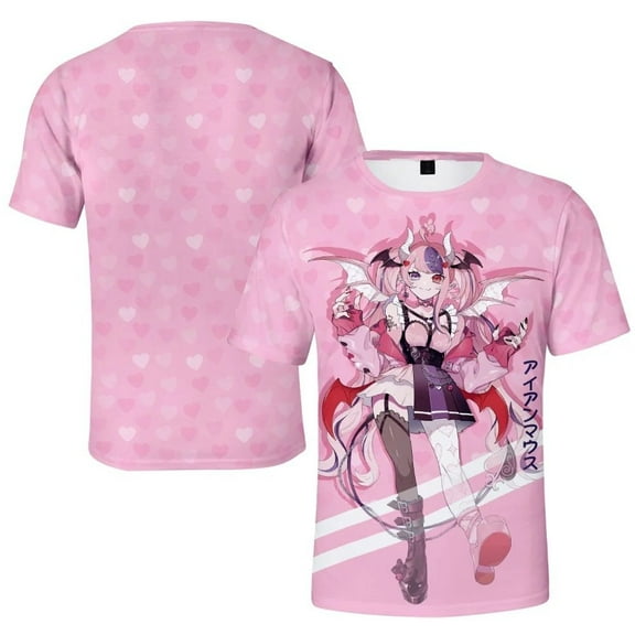 Ironmouse Merch T-shirt Classic 3D Print Short Sleeves Men And Women Summer Harajuku Wear