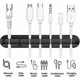 thumbnail image 2 of Clip organizador de cables de escritorio, almacenamiento de cables para organizador de cables, cargador USB/ratón/auriculares/cable de PC 3 piezas, negro (-5 orificios, 3 orificios, -7 orifi, 2 of 5