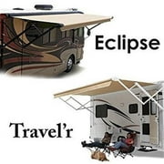 Carefree C6F-QJ146B00 14 ft. Springless Patio Awning Camel Fade, White