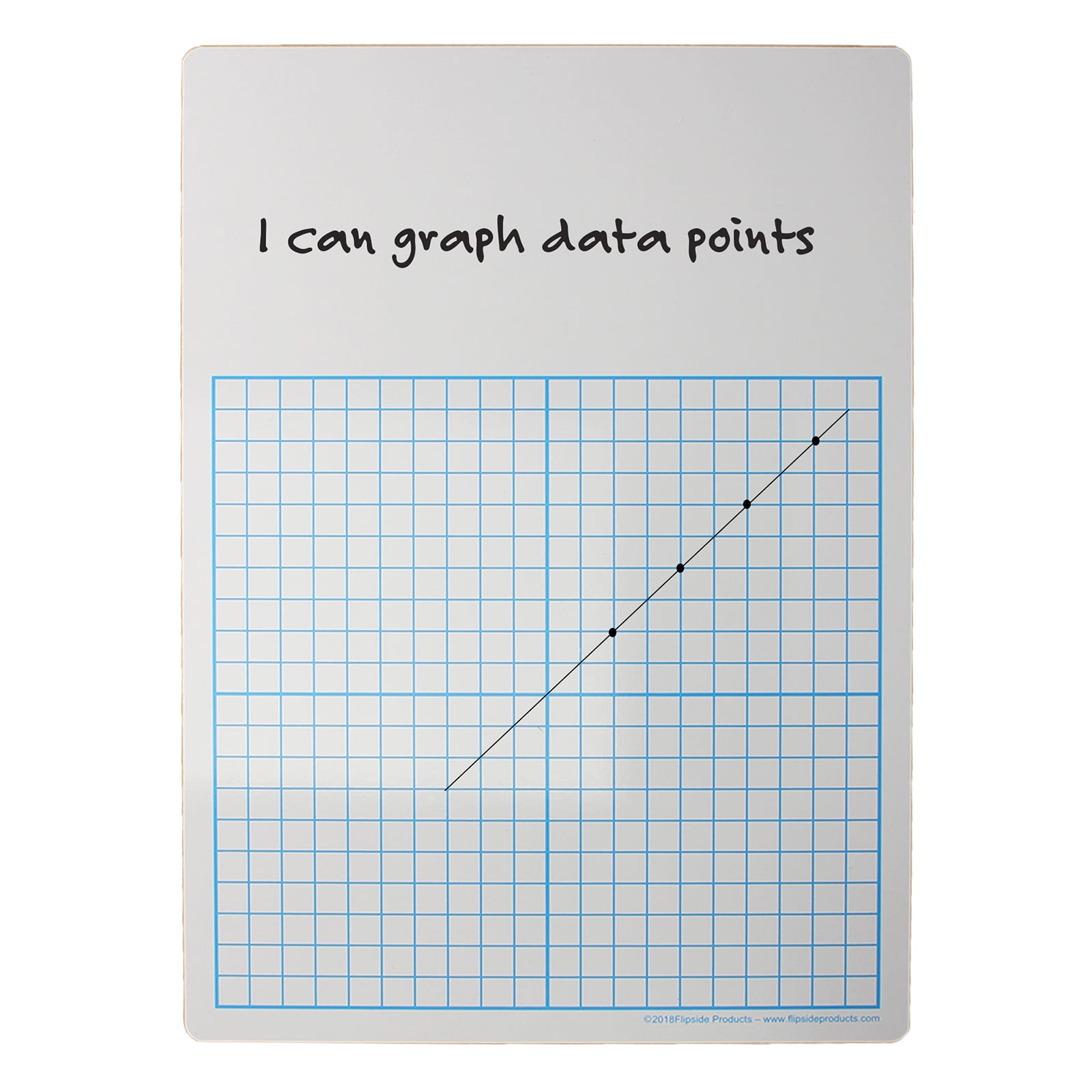 Flipside Products Two Sided 1/2" Graph Dry Erase Board, 11" x 16, Pack of 12