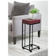 thumbnail image 3 of C Shaped Under Couch Table, Side Table for Bedroom, Small End Table for Living Room, Sofa Snack Coffee Bedside Table with Rolling Casters, 3 of 4