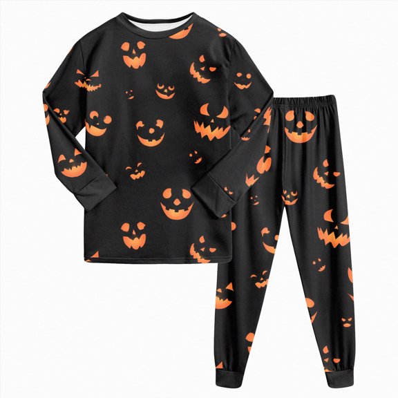 Leey-World Toddler Halloween Pajamas Pajama Sets for Toddler Boys Girls 2 Pieces Long Sleeve Pajamas Soft Kids PJs