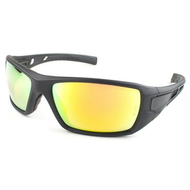 METEL M30 Safety Glasses Black Frame Orange Mirror Lenses ANSI Z87.1