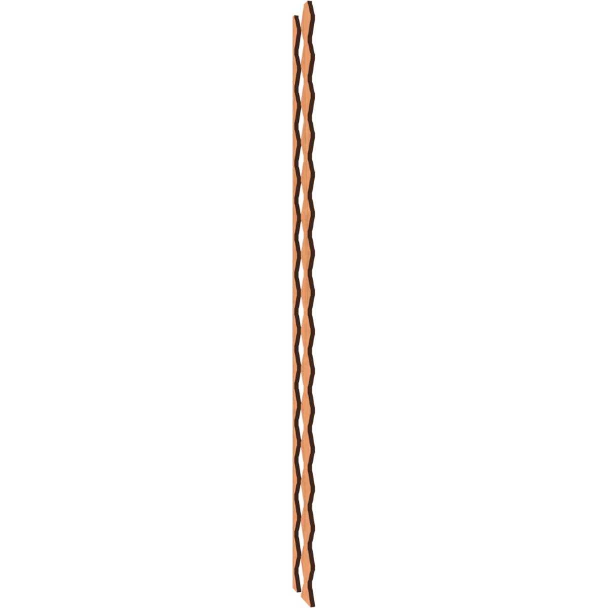 Ekena Millwork 47"H x 3/8"T Sheyenne Adjustable Wood Decorative Slat Wall Panel Kit, Cherry (contains 27 Slats + 1 Straight Edge Starter Slat)