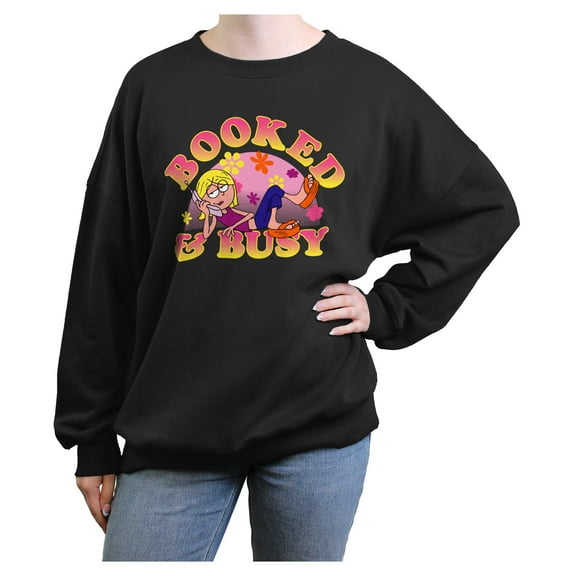 Juniors Lizzie McGuire Flower Power Booked And Busy Sweatshirt