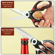 Kitchen Shears Multi Purpose Strong Stainless Steel Kitchen Utility Scissors with Cover Poulry,2 pack, Fish, Meat, Vegetables, Herbs, Bones, Dishwasher Safe