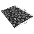 thumbnail image 4 of Black Skeleton Rose Moon Pattern Blanket,Comfortable Soft Flannel Throw Blanket,All Season,Warm Lightweight Blankets for Sofa Bed Couch Living Room Chair,40"x50", 4 of 4