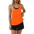 thumbnail image 3 of Nmnitkp 3 Piece Tankinis Swimsuits for Women, Back Cross Tummy Control Swim Bathing Suits, Athletic Plus Size Modest Swimwear, 3 of 5