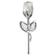 thumbnail image 2 of Rosa de cristal, regalo romántico para San Valentín, día de la madre, graduación. Blanco plateado, 2 of 9
