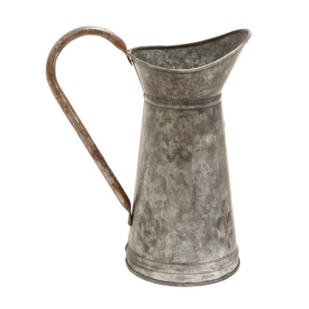 - Galvanized Watering Jug With A Slender Wide Handle