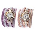 thumbnail image 1 of Reloj de pulsera de cristal para mujer jinwen 2x Reloj de pulsera de diamantes de imitación, 1 of 6