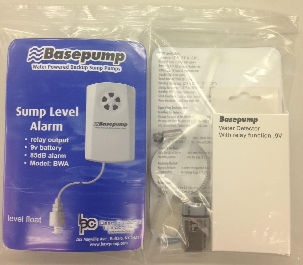950 GPH Premium High Volume Water Powered Backup Sump Pump with Water Alarm and Installation Kit