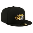 thumbnail image 3 of Men's New Era Black Missouri Tigers 59FIFTY Fitted Hat, 3 of 5