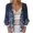 Multicolor, variant on Sevevn Cardigan Sweaters for Women Women's Fashion Print 3/4 Sleeve Flared Cuffs Lace Linen Cardigan Deal of the Week Multicolor M