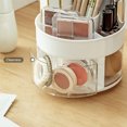 thumbnail image 4 of Rotating File Organizer, Cosmetic Compartment Organizer, Learning Group Desktop Multifunctional Pen Holder, Plastic Storage Shelf, for Desk Supplies and Storage, by FAJHHA, 4 of 8