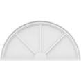 thumbnail image 3 of Ekena Millwork 40"W x 20"H x 2"P Half Round 3 Spoke Architectural Grade PVC Pediment, 3 of 7