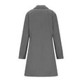 thumbnail image 4 of DAFPZW Pea Coats for Women Wool Blend Thicken Stand Collar Single Breasted Trench Coat Fashion A-Line Fall Winter Jackets, 4 of 4