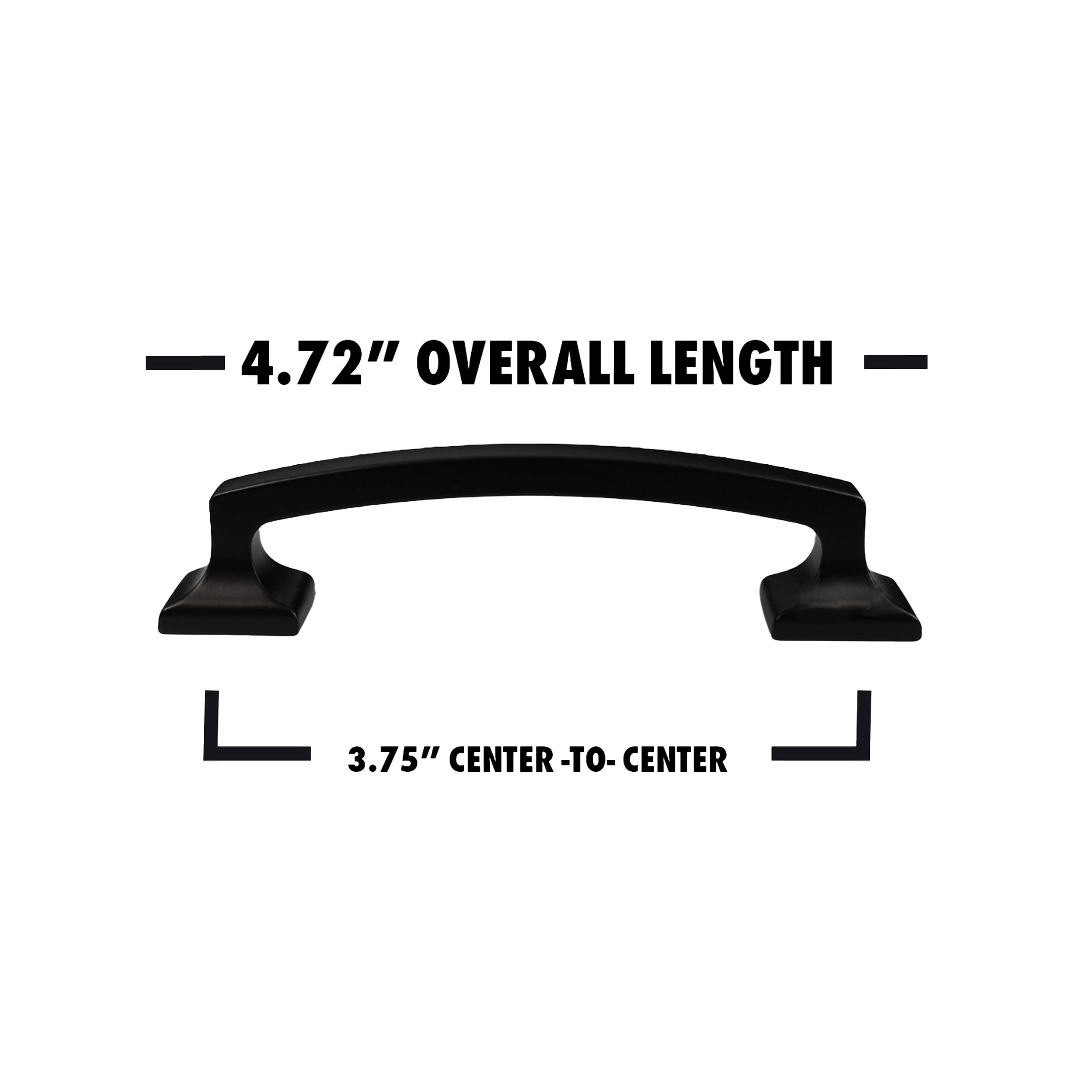 Würth Matte Black Modern Pull 3.75", 10 pack