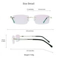 thumbnail image 4 of LifeArt Blue Light Blocking Glasses, Computer Reading Glasses, Anti Blue Rays, Reduce Eyestrain, Stylish for Men and Women(Gold,No Magnification), 4 of 5