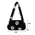thumbnail image 1 of Bolsa de hombro con flores esponjosas para mujer de hombro con cremallera pequeño informal para mujer Sywqhk Para Estrenar, 1 of 9