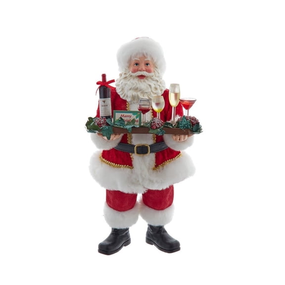 Kurt Adler Fabriché™ Wine Santa Standing Christmas Figurine, 10.5"