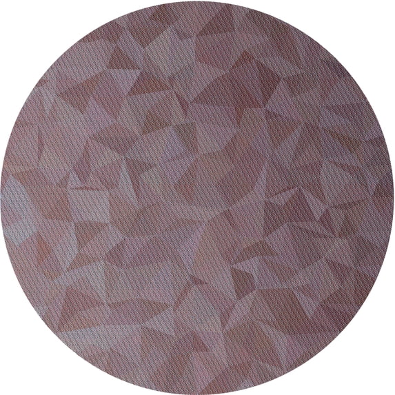 Ahgly Company Machine Washable Indoor Square Transitional Rosy Pink Area Rugs, 3' Square