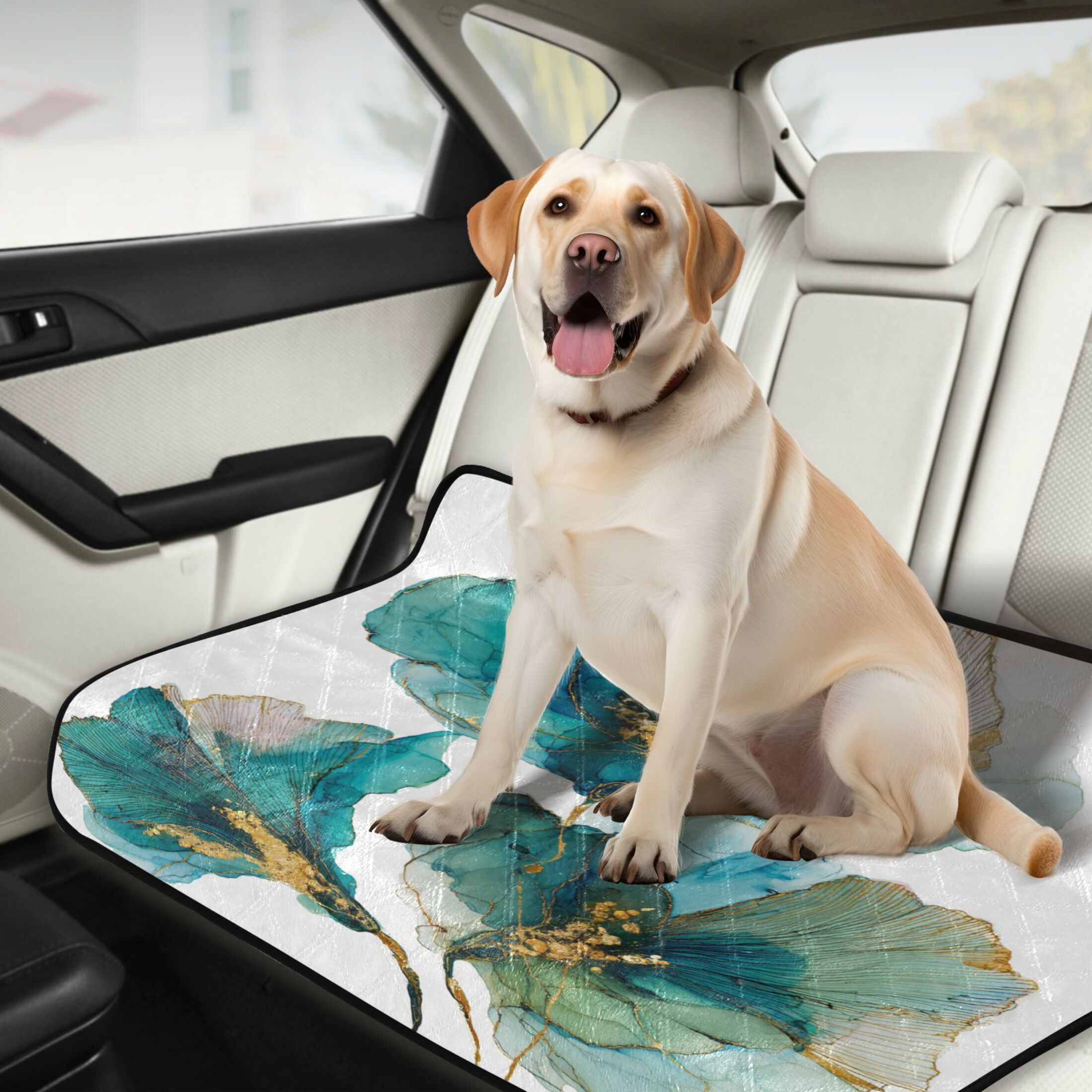 Qxltty Elegant Flower Cat litter Pads Pet Set of 3 Diaper Mats Center Anti-leakage Layer Absorbent Soft and Comfortable