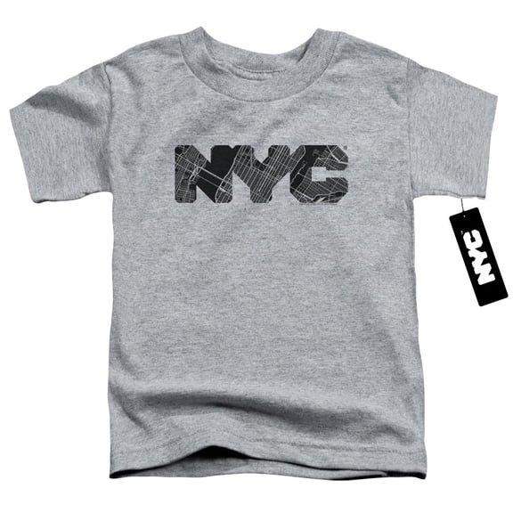 New York City - Nyc Map Fill - Toddler Short Sleeve Shirt - 2T