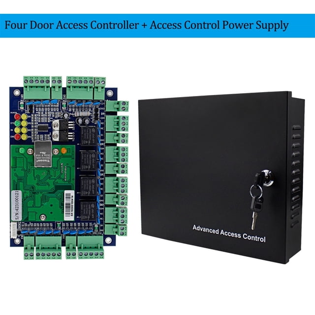 Four Doors Wiegand TCP/IP Access Control Board Panel Network RFID Access Control System Software DC12V Power Supply Box 1/2 Door ,Ultra-Quiet Operation