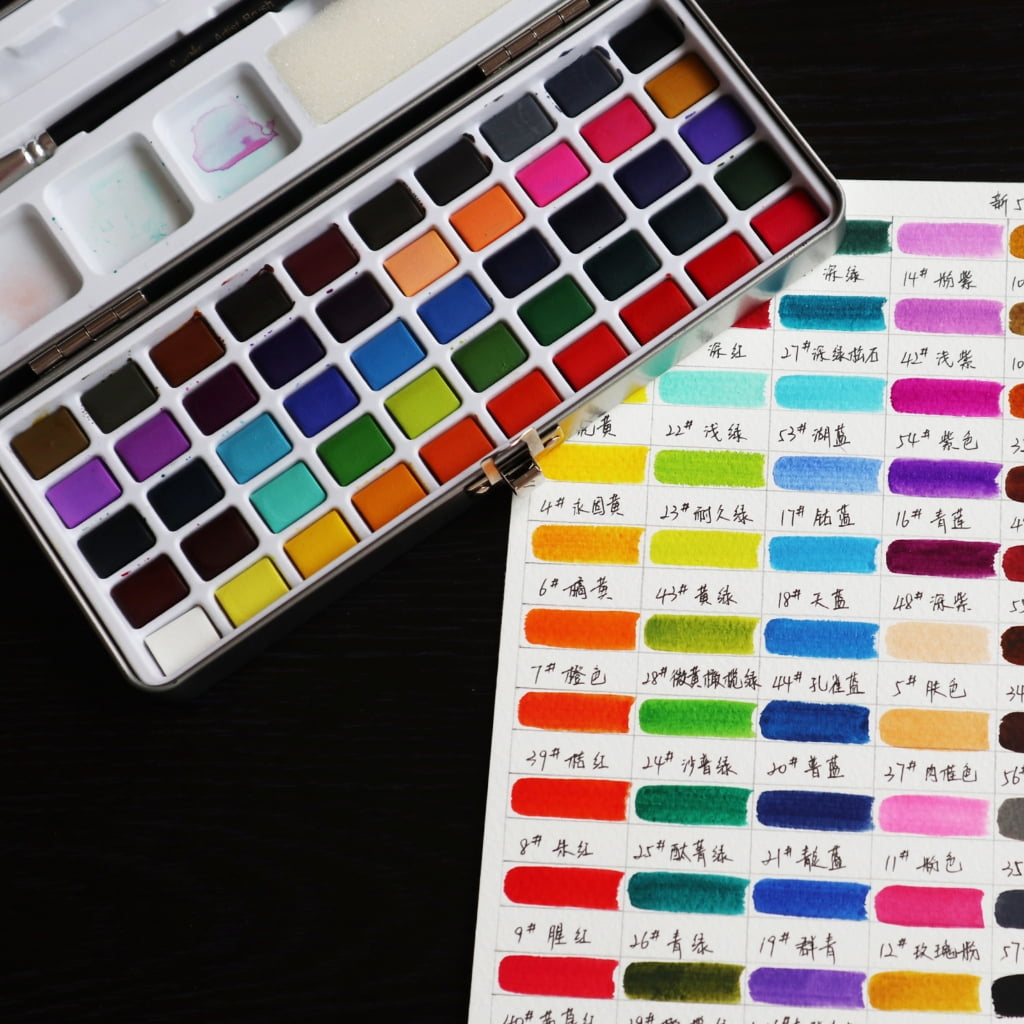Watercolor Paint Set,50Colors Watercolor Paint Washable Water Color Paints Sets