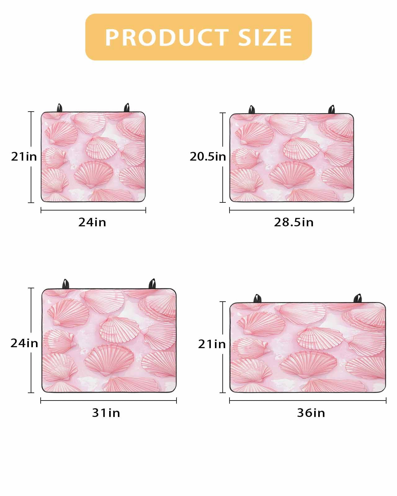 nqOlkjepod Large Induction Cooktop Protector Mat 24"x21", Pink Coastal Stove Top Covers for Electric Stove, Summer Shell Beach Nautical Seaside Stove Burner Cover Mats, Glass Top Stove Cover