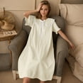 thumbnail image 2 of ZKCCNUK Nightgowns for Women Winter Casual Thick Warm Flannel Long Loose Nightdress M-3XL, 2 of 5