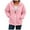 Pink-womens zip up sweatshirt, variant on Dazajoo Womens Fleece Zip Up Hoodie Long Sleeve Solid Color Drawstring Sweatshirts with Pockets Fall Casual Oversized Athletic Coat,White,S
