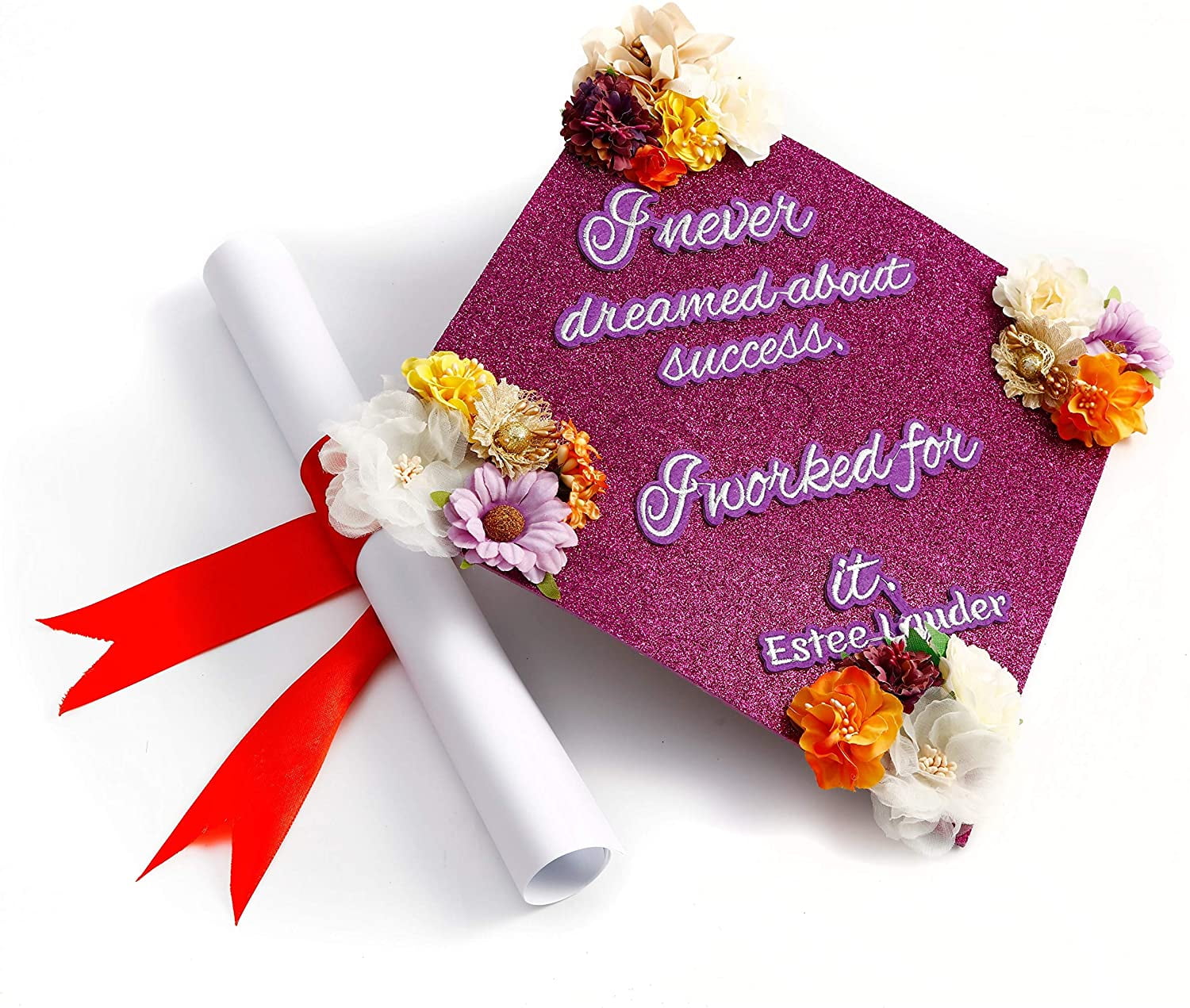 Handmade Graduation Cap Topper, Graduation Cap Decorations, I Never