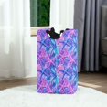 thumbnail image 6 of Yayeee Freestanding Laundry Hamper with Handle Collapsible Large Storage Basket for Clothes, Purple Starfish Pattern, 6 of 7