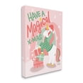 thumbnail image 3 of Magical X-Mas Pink Unicorn Rainbow Holiday Gifts Fairy Tales & Fantasy Graphic Art Gallery-Wrapped Canvas Print Wall Art, 3 of 5