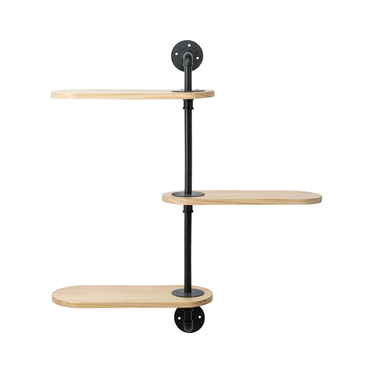 Mainstays Black & Tan Three Tier Swivel Wall Plant Shelf - Walmart.com