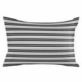 thumbnail image 2 of Boho Black Stripe Standard Size Pillow Cover,Pillowcase Protectors with Zipper,Breathable Decorative Throw Pillow Case Cover,Abstract Geometric White Minimalist Pillow Shams for Couch Sofa 20x26Inch, 2 of 8