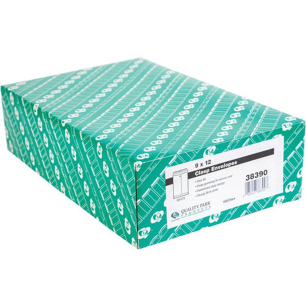 Quality Park, QUA38390, Clasp Envelopes, 100 / Box, White