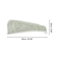 thumbnail image 2 of Unique Bargains 1pc Water-absorbent Double Layer Hair Towel 9.84"x 25.59" Green, Pink, 2 of 5