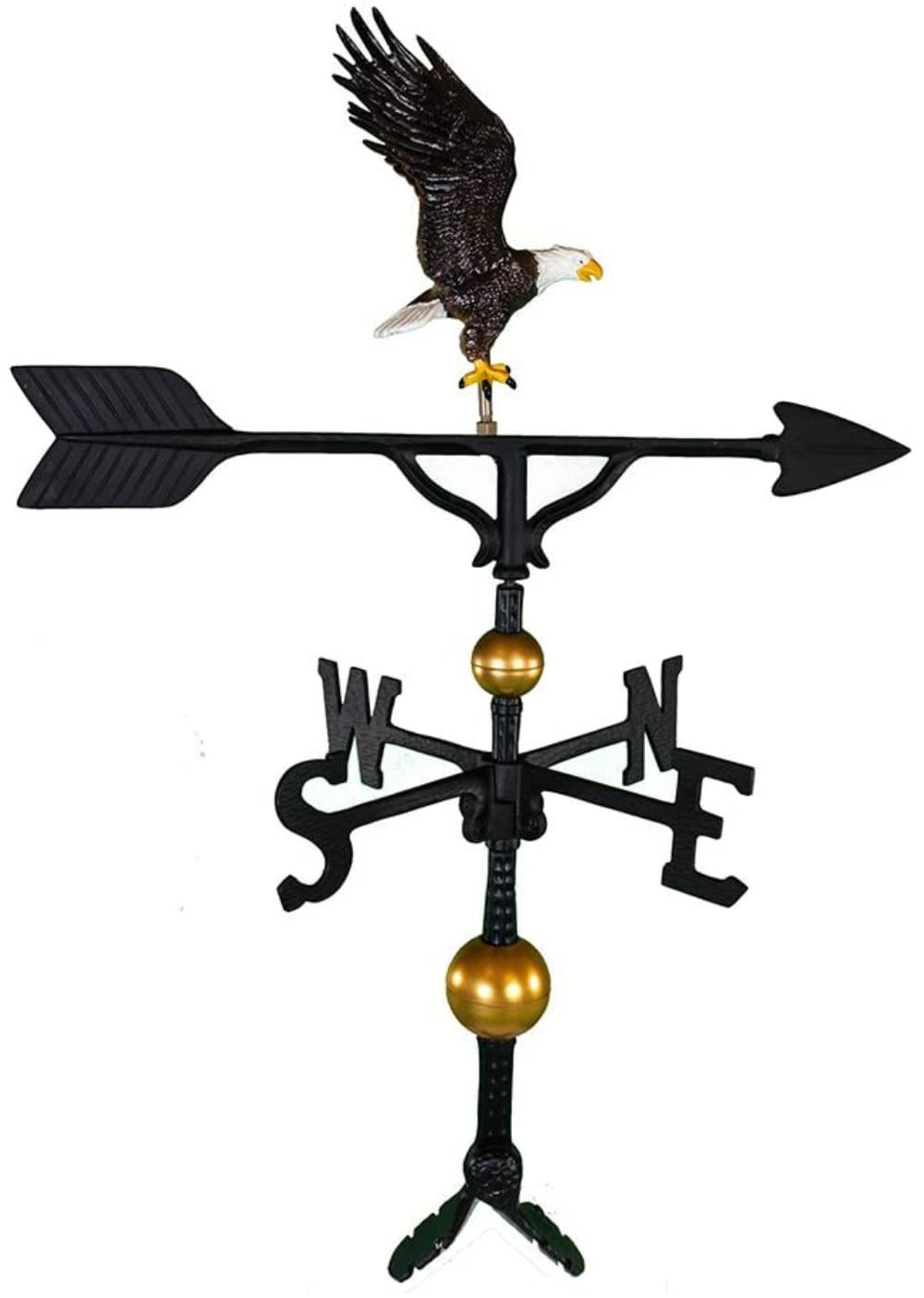 Montague Metal Products 32-Inch Weathervane with Color Rooster Ornament